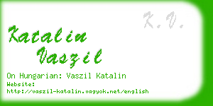 katalin vaszil business card